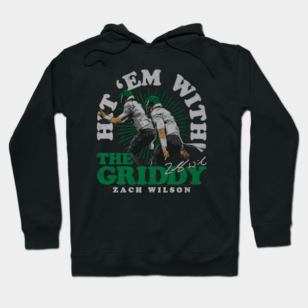 Zach Wilson New York J Griddy Celebration Hoodie by caravalo